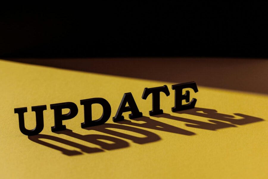 Picture of the word 'update'